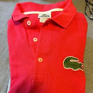 Men’s Lacoste polo tee size medium